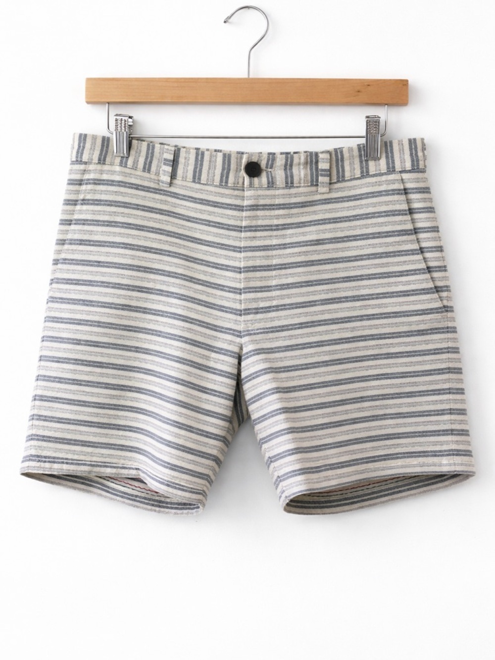 Club Monaco Striped Linen Cotton Shorts 32 | 6” Inseam Summer